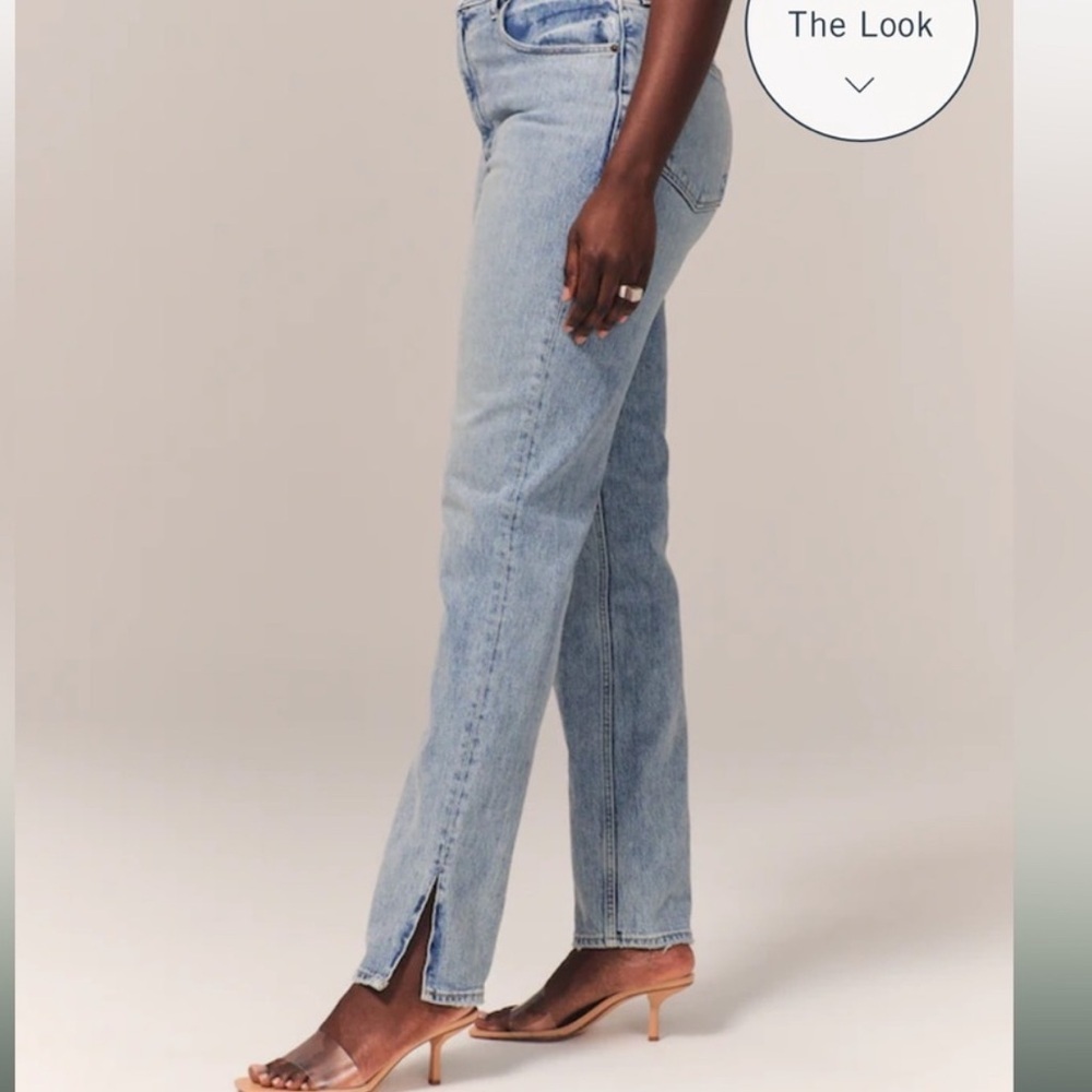 Abercrombie & Fitch Curve Love Ultra High Rise 90s Straight Jean 24 / 00 - Picture 4 of 9